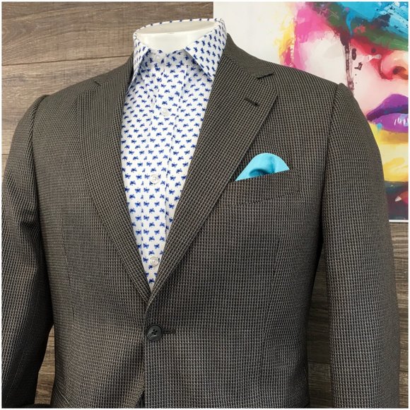 Joseph Abboud Mens Blazer Sport Coat Two Button Casual Jacket Size 40R Wool Silk - Picture 2 of 13